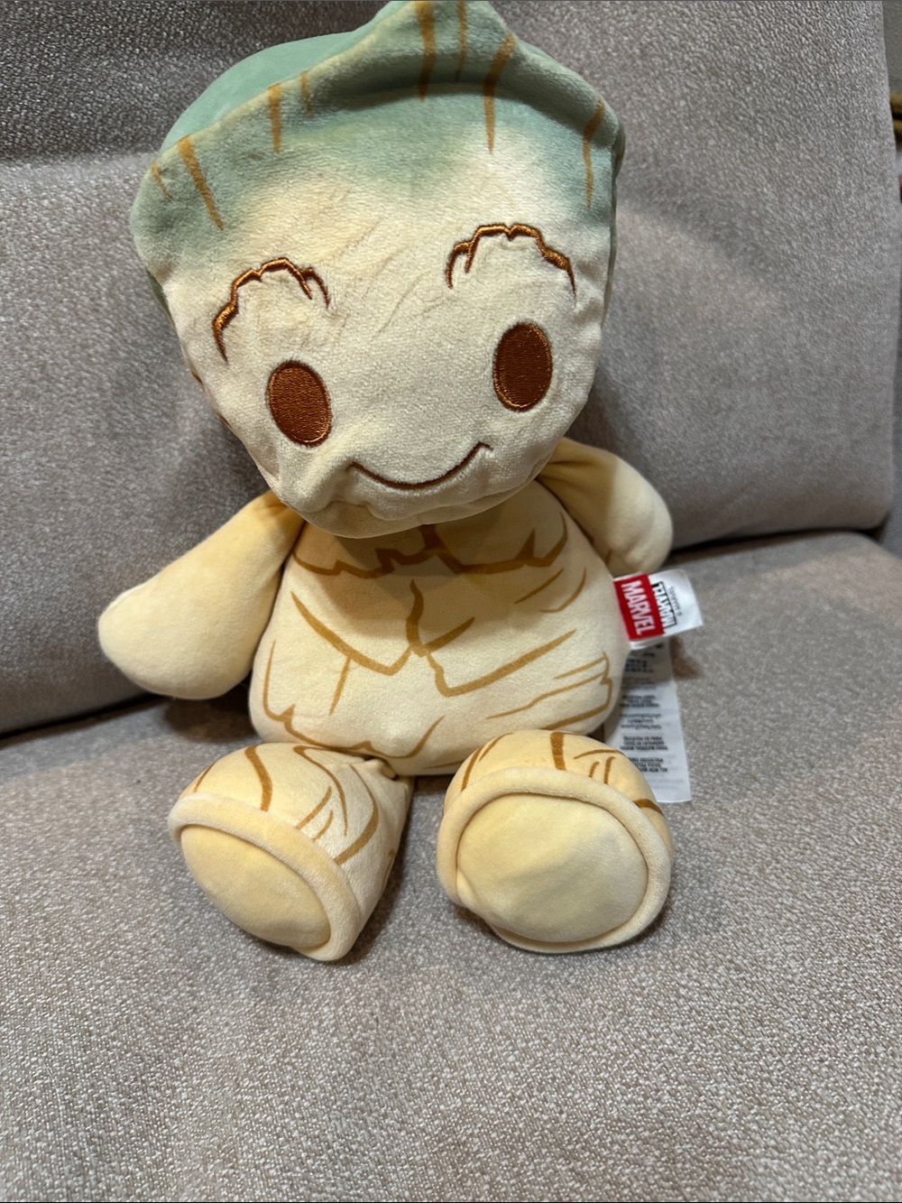 Marvel Baby Groot Plush - Yellow & Light Green Soft Stuffed Figure